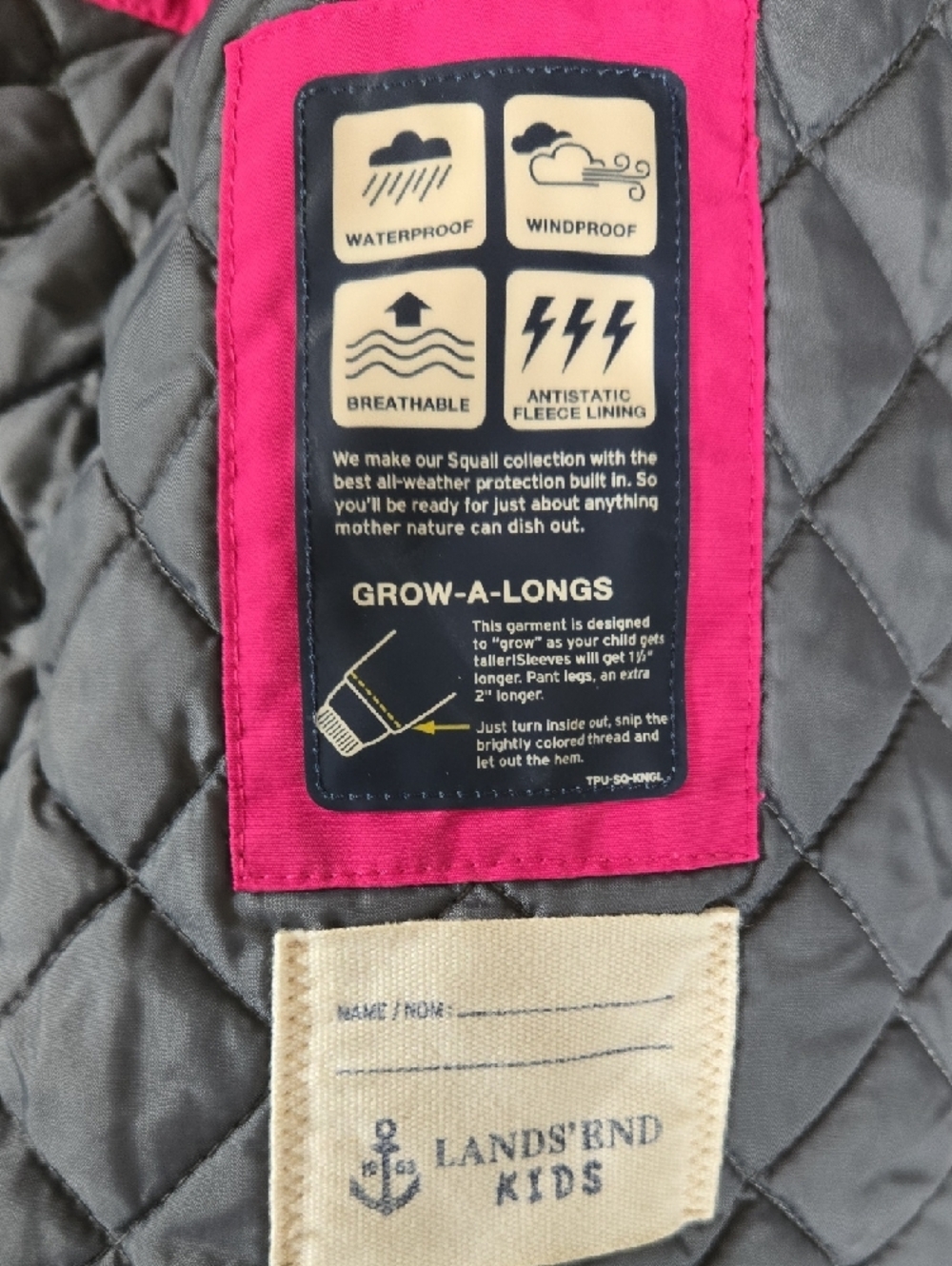 Lands' End Kids 'The Squall' Winter Coat - Picture 3 of 7